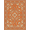 Orange, Pattern 13, variant on ODIKA 8'x10' Washable Area Rug Non-Slip Chair-Friendly Mat Distressed Trailing Vintage Vine Motif Botanical Orange Boho Refined Structured for Dining Room, Large Office, Lounge