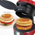 thumbnail image 2 of Electric Burger & Sandwich Maker with Egg Cooker Ring, Small Round Griddle for Breakfast, Hamburgers, Muffins, Croissants, Waffles, 2 of 5