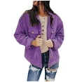 thumbnail image 2 of Palato Women's Plus Size Tops,Women Autunm And Winter Solid Jacket Long Sleeve Loose Outwear Cardigan Coat Tops, 2 of 5