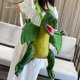 thumbnail image 4 of Animal de peluche Soledad 3D dinosaurio escolar verde con correas ajustables, 4 of 10