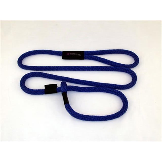 Soft Lines Dog Slip Leash 0.5 In. Diameter By 6 Ft. - Royal Blue