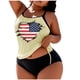 thumbnail image 3 of TaTaai Loose Fit Non-Wired Swimsuit, Women's Floral Print Drawstring Split Design with Removable Pads, Soft Support for Beach and Vacation Wear Gift, 3 of 5