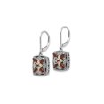 thumbnail image 3 of 7/10 Carat (Ctw) Garnet Dangle Earrings in Sterling Silver 14K Gold Accents, 3 of 4