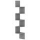 thumbnail image 3 of Estante de Esquina de Pared vidaXL Elegante de Madera Ingenierizada Gris 19x19x123 cm, 3 of 8