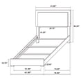 thumbnail image 6 of Marceline Wood Twin LED Panel Bed White, 6 of 6