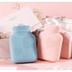 thumbnail image 3 of Bolsa de agua caliente de silicona llena de agua caliente, tesoro de mano, práctica bolsa caliente para el vientre, bolsa de agua caliente para calentar microondas, rosa, 340ml, 3 of 5