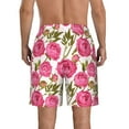 thumbnail image 3 of Naloa Rose Flowers Men's Beach Shorts, Surfing shorts, Swim trunks, Quick Dry Swim Trunks for Surfing Beach Fun - Large, 3 of 9