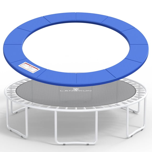 LANGXUN Tapis de Sécurité pour Trampoline 10 Pieds 12 Pieds 14 Pieds 16 Pieds, Tapis de Sécurité Universel pour Remplacement de Trampoline, Pièces de Remplacement, Couverture en Mousse à Ressort Imperméable pour Trampoline Rond