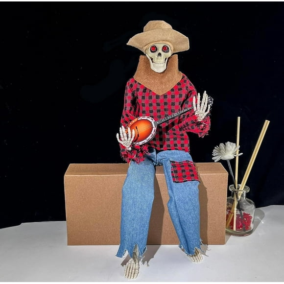Funny Animated Dueling Banjo Skeletons Halloween Decoration