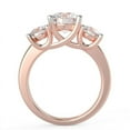 thumbnail image 2 of 3.00 Ct Sparkle Round Cut 3-stone Moissanite Anniversary Ring for Ladies in 18K Rose Gold Size 6 (D/VVS1) by Diamond-Capitals, 2 of 6