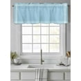 thumbnail image 2 of Solid Color Valances for Windows, Rod Pocket Kitchen Valance Curtains - Soft & Washable Small Window Treatment for Living Room, Bathroom, Sapphire Blue 54x18inch, 1 Panel, 2 of 9