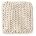 thumbnail image 6 of Echoworld Cube Low Pouf Foot Stool Ottoman - Hand Knitted Poof - Cord Boho Pouffe - Home Décor - Stuffed Footrest for Living Room - Nursery - Bedroom - Covered Patio - Room (16" x 16" x 8") - Ivory, 6 of 6