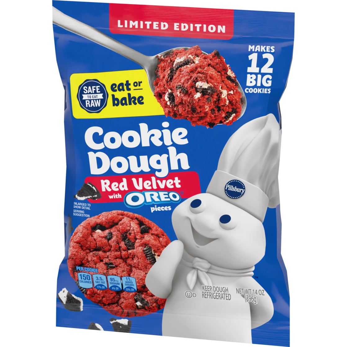 Pillsbury Ready to Bake! Red Velvet with Oreo Pieces Cookie Dough 12 Count