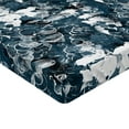 thumbnail image 4 of Ambesonne Leaf Print Fitted Sheet, Abstract Botany Leaves, Full Size, Dark Petrol Blue and White, 4 of 5