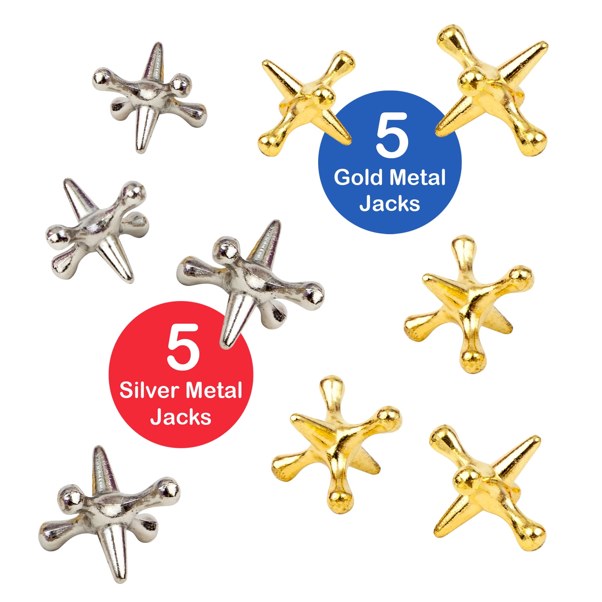 Schylling Old Fashioned Metal Jacks & Rubber Ball Game, Novelty & Gag Toys for Children Ages 6+  (图2) Schylling Old Fashioned Metal Jacks & Rubber Ball Game, Novelty & Gag Toys for Children Ages 6+  (图2)