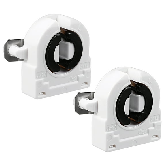 Uxcell 2 Pcs 2A T8 Socket G13 Base Fluorescent Lamp Holder Light Accessory White