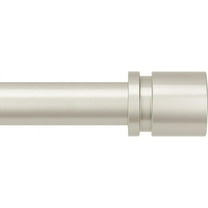 Curtain Rods for Windows 16 to 144 Inches Adjustable Length 1 Inch Diameter Window Curtain Rod with Aluminium Finials, Black