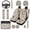Camouflage Pattern, variant on HUIACONG Car Interior Accessory Kit, with Car Seat Covers Steering Wheel Cover Wrist Keychain, High Quality Breathable Car Seat Cover Set