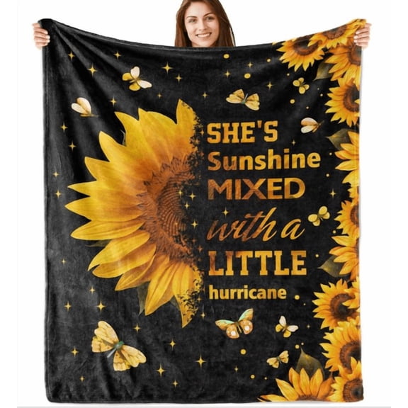 Sunflower Gifts for Women, Sunflower Gifts, Sunflower Birthday Gifts for Women, Sunshine Gifts for Women, Gifts for Sunflower Lovers, Sunflowers Decor Gifts for Sunflower Lovers Blanket 60" X 50"