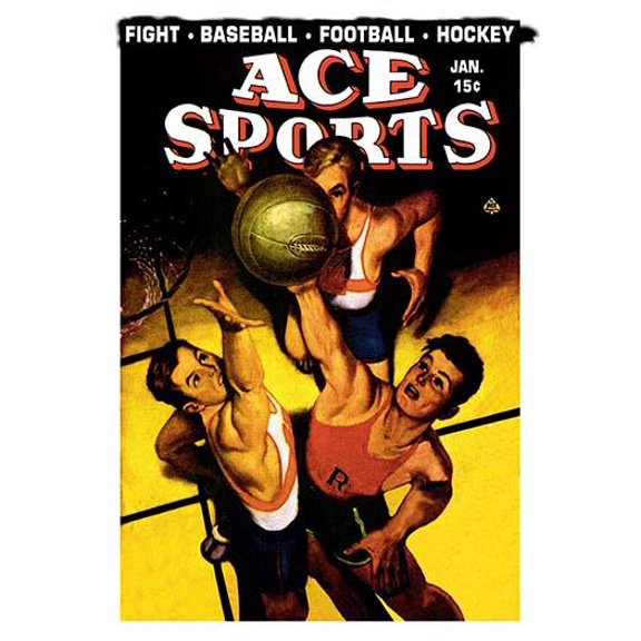 Ace Sports: Basketball- Fine Art Canvas Print (20" x 30")