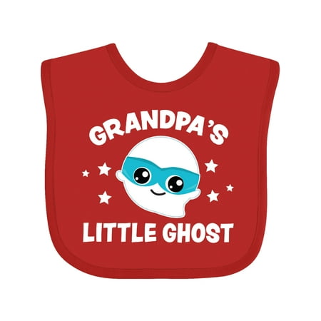 

Inktastic Cute Grandpa s Little Ghost with Stars Gift Baby Boy or Baby Girl Bib