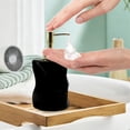 thumbnail image 6 of Deeceymbur Glass Soap Dispenser Wave Shape Liquid Pump Hand Soap Shampoo Body Wash Refillable Leakproof Decorative Bathroom Home Hotel Vanity Counter, 6 of 6