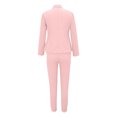 thumbnail image 4 of cocolona Womens Two Piece Outfits Dressy Casual Long Sleeve Blazer Jacket + Long Pants Sets Business Work Office Suit Sets Pink XL, 4 of 5