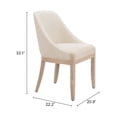 thumbnail image 4 of Calmo Dining Chair Beige Dining Chair, Modern Style, Solid ash wood leg, Solid Ash Wood, Indoor Dining, 4 of 10