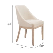 Calmo Dining Chair Beige Dining Chair, Modern Style, Solid ash wood leg, Solid Ash Wood, Indoor Dining