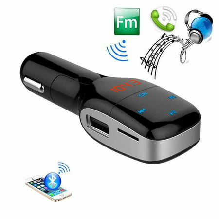 Wirelessly car MP3 player car charger Bluetooth hands-free FM Transmitter Support USB Disk/Micro SD Card charges iPod, iPhone, iPad and other