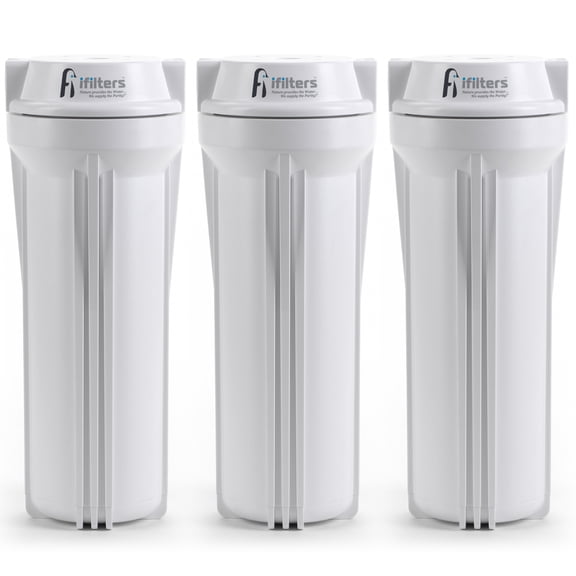 Hydronix HF2 2.5" Diameter Replacement Water Filter Housings for RO Systems (3 Pack)