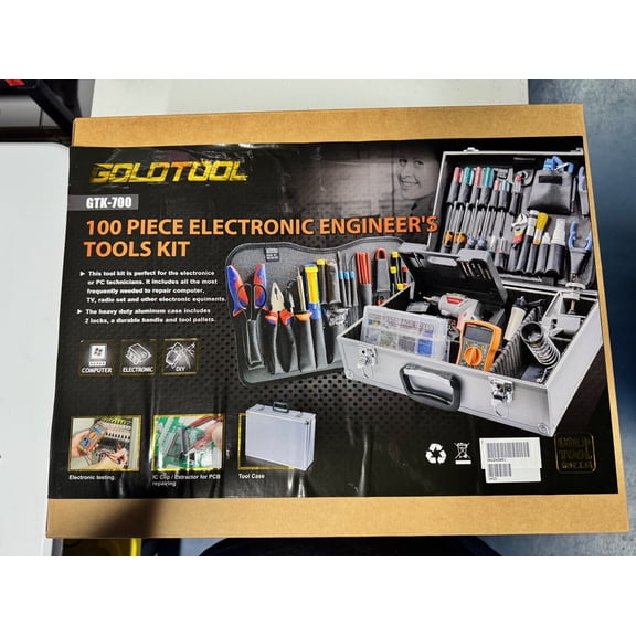 100 Piece Professional Electronics Tool Kit- New