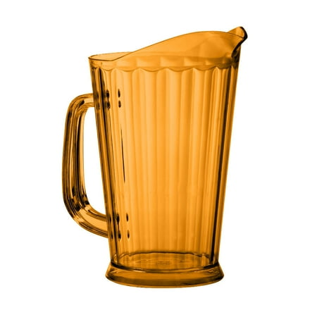 9 Inch Pitcher - 60 oz. 7.5 inch Pitcher 9 inch Tall Amber SAN/Case of 12
