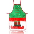 thumbnail image 4 of Dsscvnef Christmas Apron with Festive Cloth Printing Decoration Cartoon Design for Holiday Cooking Baking Party Wear, 4 of 4