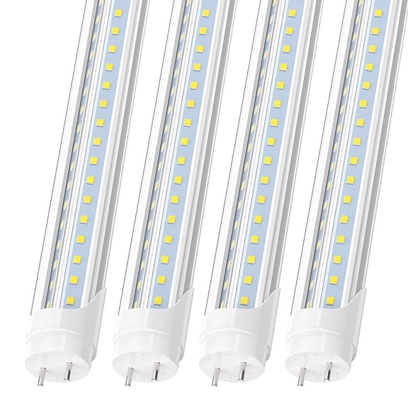 T8 V Shape 4ft LED Tube Light Bulbs,28W 6000K,Dual-end Powered,ETL Listed,8-Pack