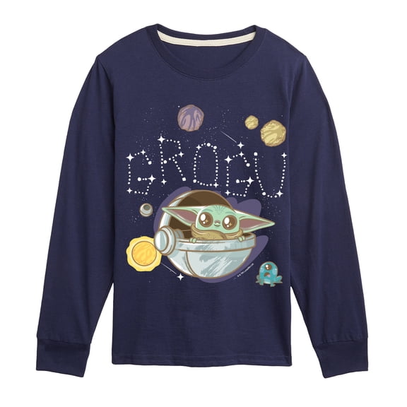 The Mandalorian - Grogu Space - Youth Long Sleeve Graphic T-Shirt