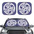 thumbnail image 2 of Haiem Blue And White Porcelain Pattern Car Windshield Sun Shade (2 Pieces) Foldable Windshield Sun Shade Car Accessories for Truck SUV Pickup-Small, 2 of 7