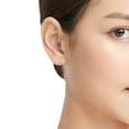 thumbnail image 3 of Triss Jewelry 1/6 Carat Diamond Crescent Moon Stud Earrings in Sterling Silver, 3 of 3