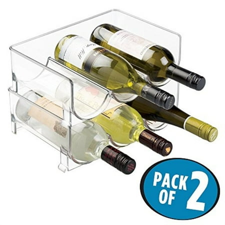 Mdesign Stackable Wine Bottle Storage Rack For Kitchen