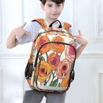 thumbnail image 6 of FORMRS Unisex School Backpack 17" Student Travel Bag with Laptop Compartment, Hand Drawn Floral, 6 of 7