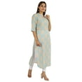 thumbnail image 2 of Moomaya Ethnic Printed Cotton Basic&nbsp;Kurti&nbsp;Straight Long Kurta For Indian Womens Blouse, 2 of 7