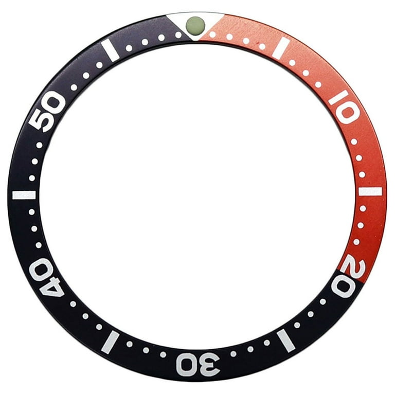 Diver Watch Bezel Insert Made for Seiko SKX007 SKX009 SKX011 Cal.7S26 Red Black Walmart