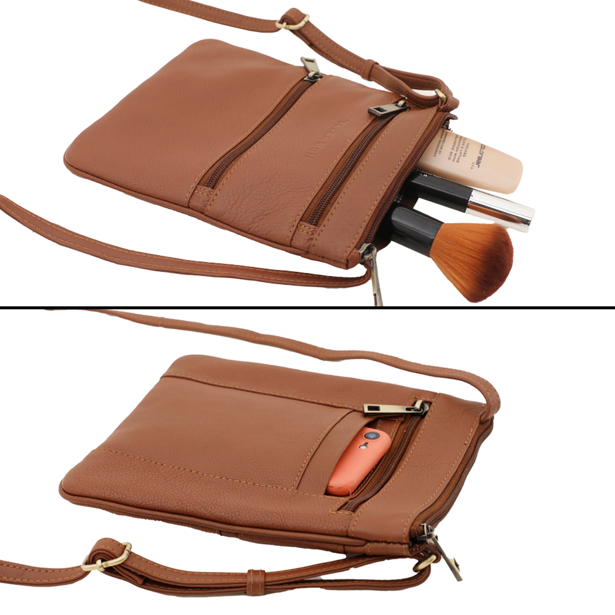 Leather Crossbody Bags For Women-Shoulder Strap Women Purses Travel Handbags