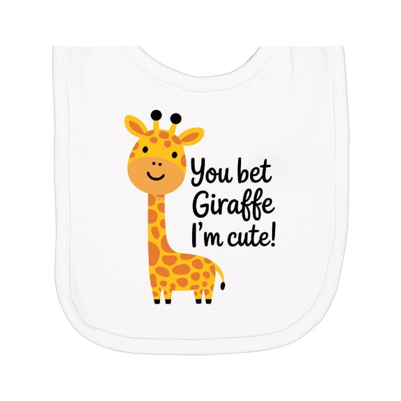 Inktastic You Bet Giraffe I'm Cute Newborn Bib