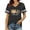AB214 Dark Gray, variant on Halloween Short Sleeve T Shirts For Womens Pumpkin Print V Neck Graphic Tops Trendy Ladies Halloween Theme Party Clothes Light Purple Size M