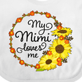 thumbnail image 4 of Inktastic My Mimi Loves Me with Sunflower Wreath Boys or Girls Baby Bib, 4 of 4
