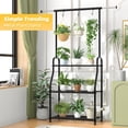 thumbnail image 4 of Soporte para plantas Simple Trending de metal negro de 3 niveles, 4 of 6