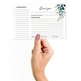 thumbnail image 2 of Inkdotpot 4x6 Inch Recipe Cards (Set of 50) , Thick Double Sided Premium Card Stock- Modern Style White Recipe Notecards for Weddings- Bridal- Baby Shower - Greenery Theme, 2 of 6