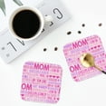thumbnail image 5 of Disketp Best Mom Ever Funny Coasters,4 Pcs Leather Coasters With Holder, Perfect Housewarming Hostess Gifts,Protect Furniture From Water Marks Scratch And Damage, 5 of 9