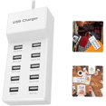 thumbnail image 4 of USB Charger Multifunction 10-Port USB Wall Charger Station with Strong Wear-Resistant Fast Charging White Style2,US Plug, 4 of 7